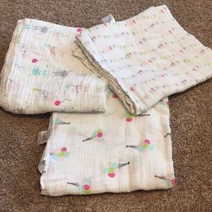 Aden by aden+anais muslin blankets.